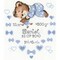 RIOLIS Counted Cross Stitch Kit 7"X9.5"-Boys Birth Announcement